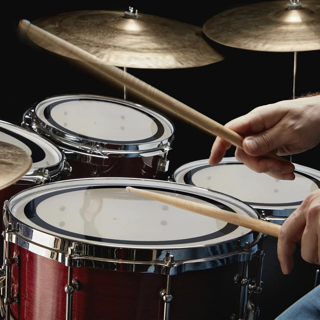 Alt view image 2 of 7 - 5 PCS Drum Head Pack Standard - 22", 16", 14", 13", 12" With Drumsticks