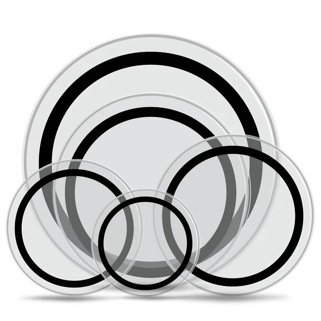 Alt view image 7 of 7 - 5 PCS Drum Head Pack Standard - 22", 16", 14", 13", 12" With Drumsticks