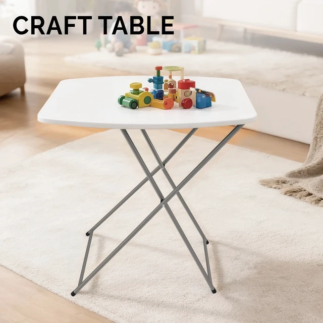 Alt view image 2 of 7 - Folding Portable 18inch Plastic Table Laptop TV Tray Camping Table for Indoor