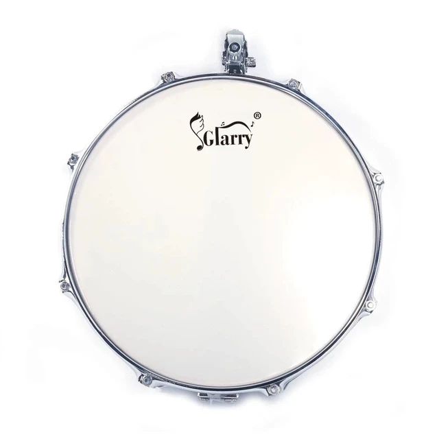 Alt view image 5 of 7 - New 13"x3.5" Acoustic Single Drums Snare Drumstick Set Metal & Poplar Wood Black