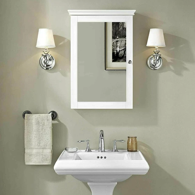 Alt view image 7 of 7 - Wall Mount Bathroom Cabinet Storage Medicine Cabinet Kitchen Laundry Cupboard