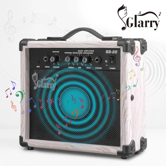 Alt view image 5 of 7 - Portable 20W Amplifier Bass Amp for Bass Guitar with Headphone MP3 Input
