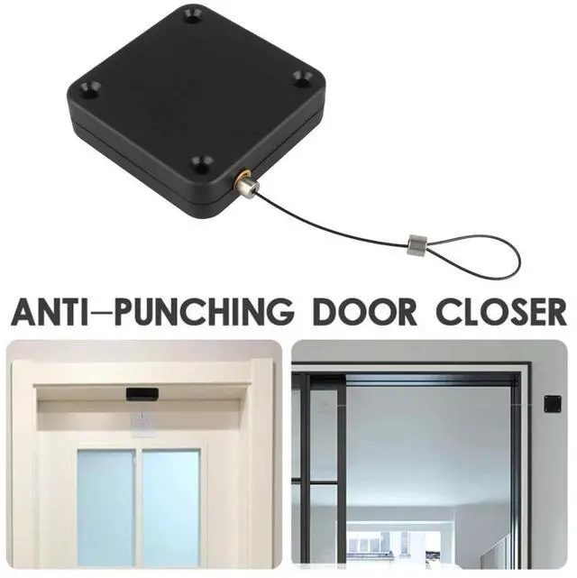 Alt view image 2 of 7 - Punch-free Automatic Sensor Door Closer for Home Office Doors Self Closing Off