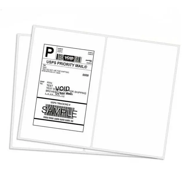Alt view image 2 of 7 - 1000 8.5" X 5.5" Half Sheet Self Adhesive Premium Round Corner Shipping Labels