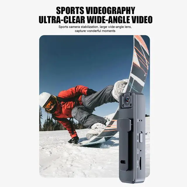 Alt view image 3 of 7 - HD Mini Police Body Camera 1080P Video Audio Recorder Pocket Night Vision Cam