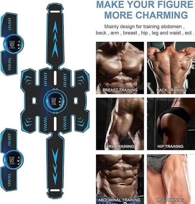 Alt view image 2 of 5 - Electric Muscle Toner Machine ABS Toning Belt Simulation Fat Burner Belly Shaper