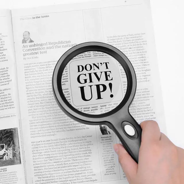 Alt view image 5 of 7 - 10X Magnifying Glass Light Jumbo Handheld Magnifier Large LED Illuminated Lens