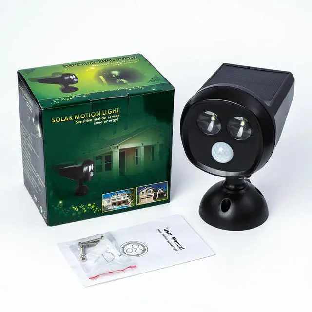 Alt view image 7 of 7 - LED Solar Flood Light Motion Sensor Security Spot Wall Street Yard Outdoor Lamp