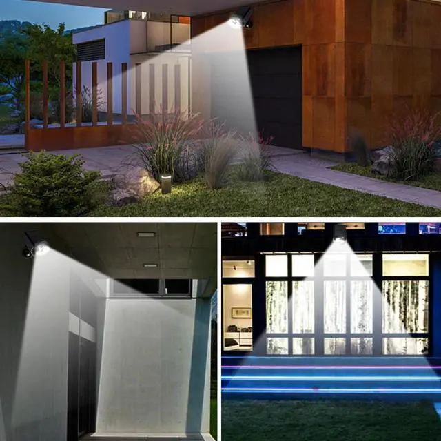 Alt view image 6 of 7 - LED Solar Flood Light Motion Sensor Security Spot Wall Street Yard Outdoor Lamp