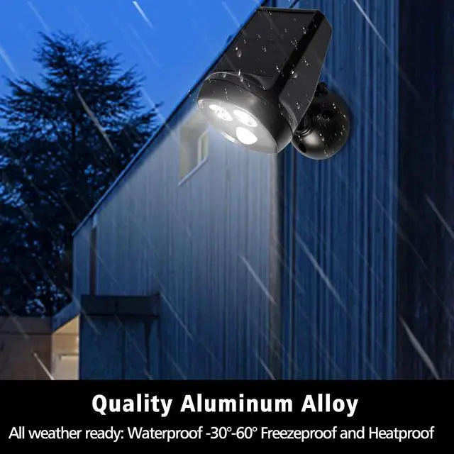 Alt view image 2 of 7 - LED Solar Flood Light Motion Sensor Security Spot Wall Street Yard Outdoor Lamp