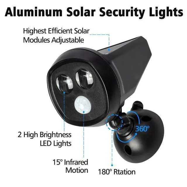 Alt view image 4 of 7 - LED Solar Flood Light Motion Sensor Security Spot Wall Street Yard Outdoor Lamp