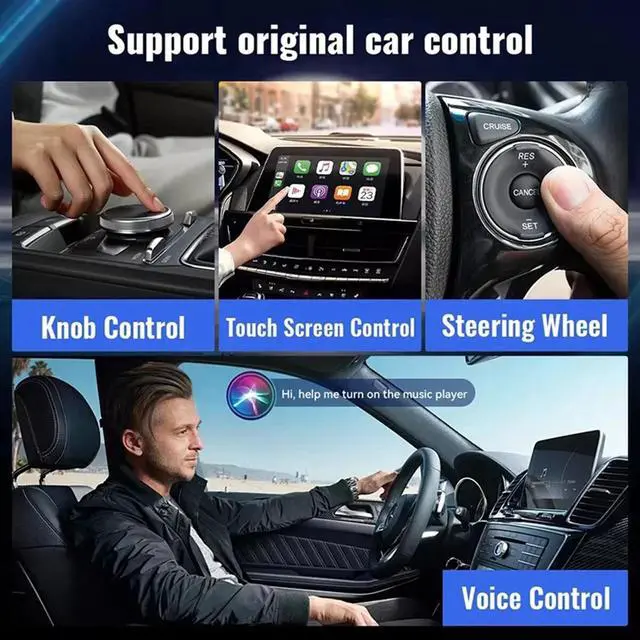 Alt view image 6 of 7 - Wireless CarPlay AI box Android Auto Adapter Converter w/Netflix YouTube WIFI US