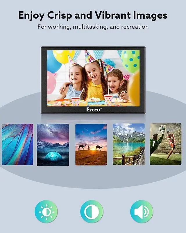 Alt view image 7 of 7 - 8" Mini Monitor LCD Screen Display USB/HDMI /VGA/AV Input Interface