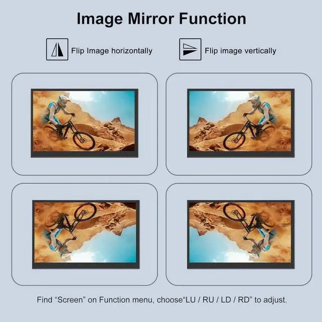 Alt view image 7 of 7 - 7" Mini Monitor LCD Screen Display USB/HDMI /VGA/AV Input Interface 7 inch Monitor 1024x600
