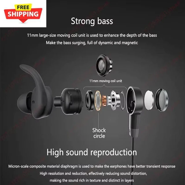 Alt view image 2 of 6 - Honor XSport AM61 Wireless Headset with Bluetooth IPX5 Waterproof Audio Device BT4.1 Music Mic Control for Android IOS (Black)