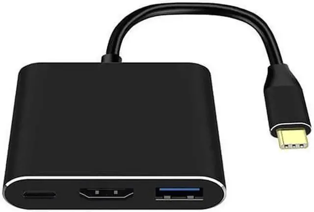 Alt view image 2 of 7 - USB C to HDMI Multiport Adapter, Thunderbolt 3 4K HDMI Digital AV Adapter with USB 3.0 & PD Fast Charging Port, Aluminum Type C Hub for MacBook, iPad Pro, Samsung S20/S10+, Laptop, Monitor, Projector