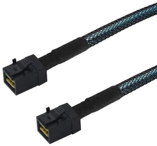 Alt view image 3 of 5 - 1M SFF-8643 to SFF-8643 Mini SAS HD Cable, 12Gbps SAS 3.0 Internal Data Cable for LSI RAID HBA Array Card, Server SAS Backplane, Disk Storage Cabinet, Compatible with Dell HPE Lenovo Supermicro Server