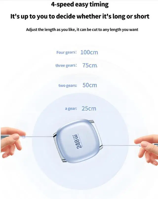 Alt view image 6 of 7 - 1M/3.3FT Retractable USB C to USB C Cable, 240W PD Fast Charging Telescopic Type-C Cord for MacBook, iPhone 15/16, Samsung, Laptop, Travel Car Portable Charger Wire