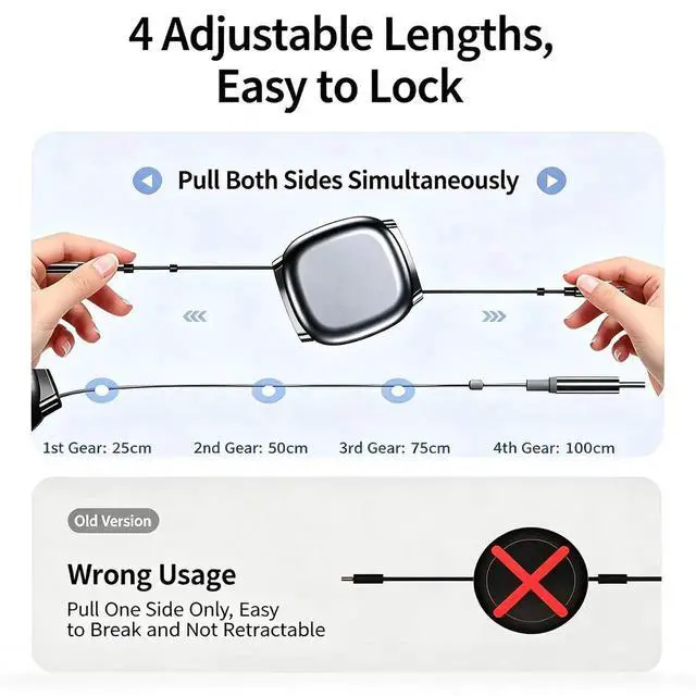Alt view image 5 of 7 - 1M/3.3FT Retractable USB C to USB C Cable, 240W PD Fast Charging Telescopic Type-C Cord for MacBook, iPhone 15/16, Samsung, Laptop, Travel Car Portable Charger Wire Purple