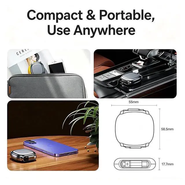 Alt view image 2 of 7 - 1M/3.3FT Retractable USB C to USB C Cable, 240W PD Fast Charging Telescopic Type-C Cord for MacBook, iPhone 15/16, Samsung, Laptop, Travel Car Portable Charger Wire Purple