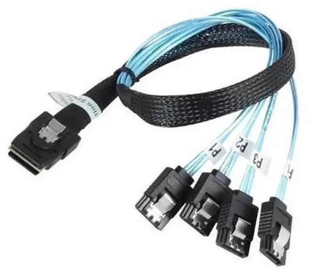 Main image of 50/70cm Mini SAS SFF-8087 36Pin to 4 SATA 7Pin Breakout Cable, 12Gbps High Speed SAS 4i Hard Drive Data Cord, Universal for LSI RAID HBA Card, Supermicro/Dell/HP Server, NAS Storage Array, Connect Fou