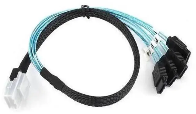 Main image of SATA 3.0 6Gbps Hard Drive Breakout Splitter Cable, Dual SATA 7Pin to SATA 7Pin Data Cord, High Speed SAS Storage Cable for Server RAID Card, NAS, Desktop PC HDD SSD, Universal Compatible with LSI, Del