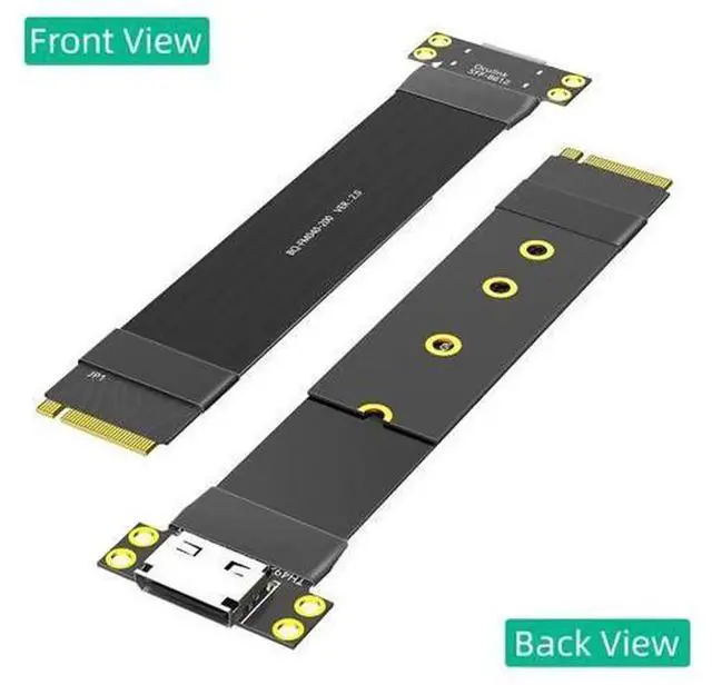 Alt view image 2 of 5 - NVMe M.2 to Oculink Adapter Cable, PCIe 4.0 High Speed M.2 to SFF-8611 SFF-8612 Extension Cord, External GPU Video Card Transfer Cable, Stable Signal Transmission for Desktop Mainboard, DIY eGPU, Serv
