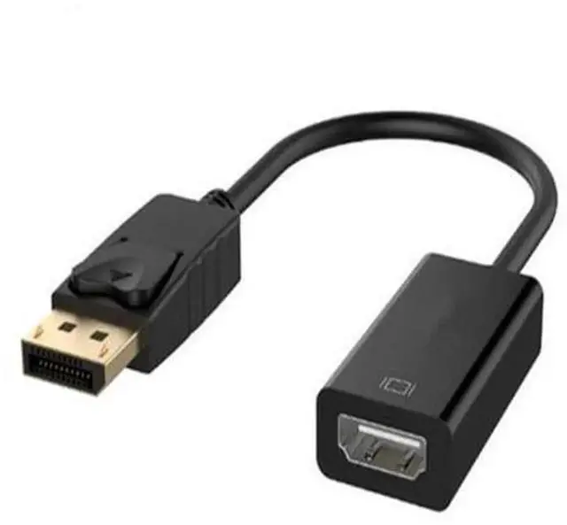 Main image of DisplayPort to HDMI Mainboard Conversion Cable, Large DP Male to HDMI Cord Supports 4K 2K & 1080P Full HD, Black Compact Short DP Adapter Wire for Small PC Chassis, Stable High Definition Video Transm