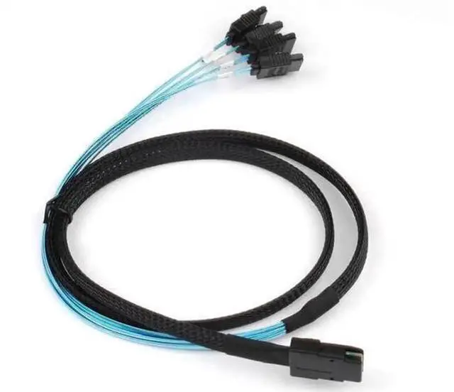 Alt view image 6 of 6 - 2 Pack Reversed Mini SAS Breakout Cable, SFF-8087 36Pin Male Target to 4 SATA 7Pin Female Host Wire, SAS 4i Reverse Data Cord for Server RAID HBA Card, NAS Storage Array, HDD SSD Connection, Compatibl