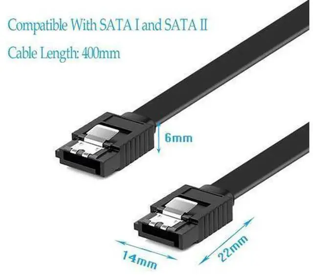 Alt view image 2 of 7 - 16 Inches SATA III 6Gbps Data Cable 12 Pack Straight Black SATA Cord with Locking Latch, High Speed SATA 3 Connection Wire for Internal HDD SSD CD DVD Optical Drive PC Motherboard Storage Expansion As