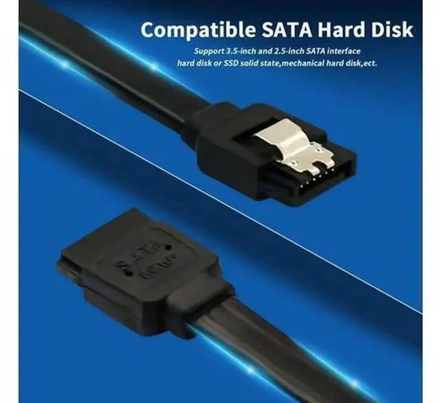 Alt view image 3 of 7 - 16 Inches SATA III 6Gbps Data Cable 12 Pack Straight Black SATA Cord with Locking Latch, High Speed SATA 3 Connection Wire for Internal HDD SSD CD DVD Optical Drive PC Motherboard Storage Expansion As
