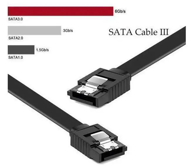 Alt view image 4 of 7 - 16 Inches SATA III 6Gbps Data Cable 12 Pack Straight Black SATA Cord with Locking Latch, High Speed SATA 3 Connection Wire for Internal HDD SSD CD DVD Optical Drive PC Motherboard Storage Expansion As