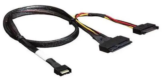 Alt view image 4 of 4 - 70CM PCIe 5.0 MCIO x4 to U.2 NVMe Adapter Cable SFF-TA-1016 to SFF-8639 Power Supply Cord, High Speed Enterprise Server Storage Wire for NVMe U.2 SSD Rack Storage Hardware Upgrade Connection
