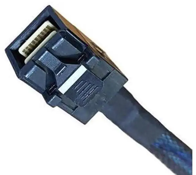 Alt view image 2 of 4 - 80CM MCIO x8 to 2 MiniSAS-HD X4 Splitter Cable, SFF-TA-1016 74Pin to Dual SFF-8643 36Pin PCIe Gen4 Mini Cooledge IO Data Cord, High-Speed Internal Server Wire for Storage Backplane, HBA RAID Card, NAS