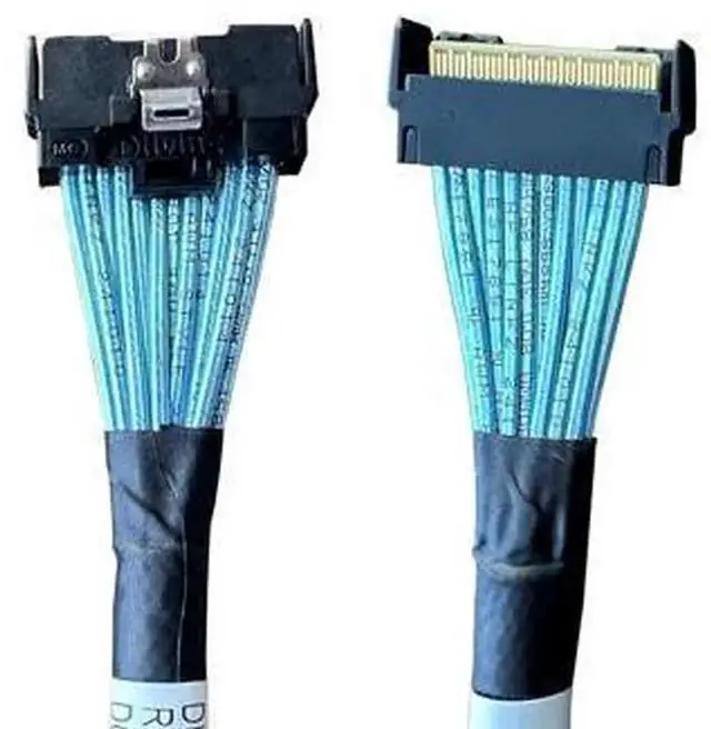Alt view image 4 of 4 - 80CM MCIO x8 to 2 MiniSAS-HD X4 Splitter Cable, SFF-TA-1016 74Pin to Dual SFF-8643 36Pin PCIe Gen4 Mini Cooledge IO Data Cord, High-Speed Internal Server Wire for Storage Backplane, HBA RAID Card, NAS