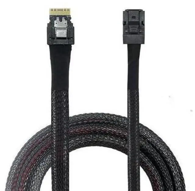 Main image of SFF-8654 4i to SFF-8643 MiniSAS-HD Server Internal Connection Cable, PCIe High Speed Data Transfer Cord, SFF8654 to SFF8643 Adapter Wire for RAID HBA Card, Storage Backplane, NAS, JBOD Disk Array, Dat