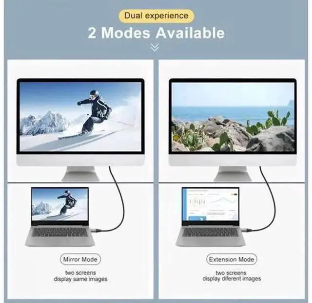 Alt view image 6 of 6 - Mini DisplayPort 1.4 to HDMI 2.0 Male to Male Cable, One-Way mDP Source to HDMI Display Wire, Supports 8K@60Hz UHD & 4K HDR, Compatible with Apple MacBook, Microsoft Surface, Dell, Lenovo, HP, ASUS La