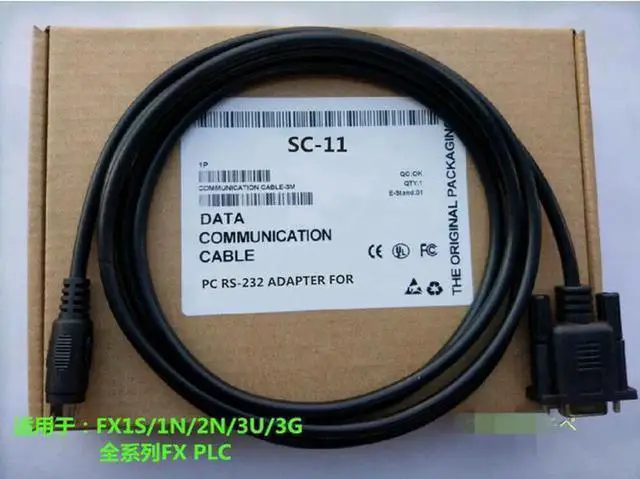 Main image of SC-11 PLC Programming Download Cable Compatible with Mitsubishi FX Series PLC, 1PC Industrial Data Communication Wire, Stable Signal Transfer Connection Cord for Mitsubishi FX1N FX2N FX0S FX1S FX3U PL