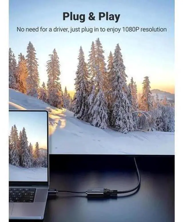 Alt view image 5 of 7 - Active HDMI Male to VGA Female Converter Adapter with 3.5mm Audio Port, Full HD 1080P Video Output Active Signal Conversion Dongle, Black Compact Adapter Compatible with PC, Laptop, Ultrabook, Raspber