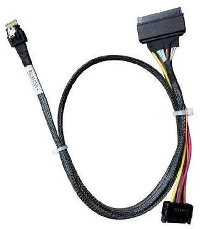 Main image of PCIe Gen4 SlimSAS 4X to U.2 NVMe Adapter Cable, SFF-8654 38Pin to SFF-8639 68Pin Storage Interconnect Cord with Independent Power Supply, 75CM High-Speed Shielded Wire for Server Motherboards, HPC Wor