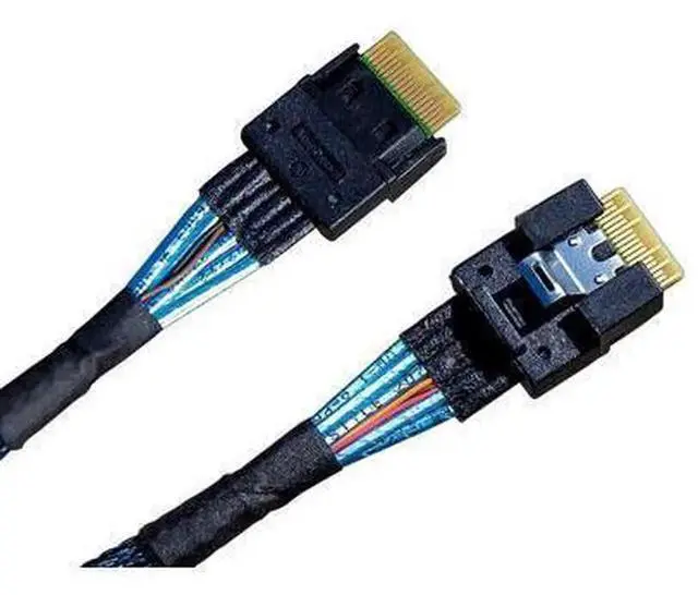 Alt view image 6 of 7 - PCIe Gen4 SlimSAS 4X to U.2 NVMe Adapter Cable, SFF-8654 38Pin to SFF-8639 68Pin Storage Interconnect Cord with Independent Power Supply, 75CM High-Speed Shielded Wire for Server Motherboards, HPC Wor