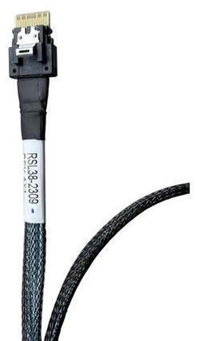 Alt view image 7 of 7 - PCIe Gen4 SlimSAS 4X to U.2 NVMe Adapter Cable, SFF-8654 38Pin to SFF-8639 68Pin Storage Interconnect Cord with Independent Power Supply, 75CM High-Speed Shielded Wire for Server Motherboards, HPC Wor