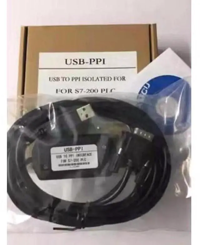 Main image of USB-PPI Programming Cable Black, PLC Download Line Compatible with Siemens S7-200CN, Replace 6ES7901-3DB30-0XA0