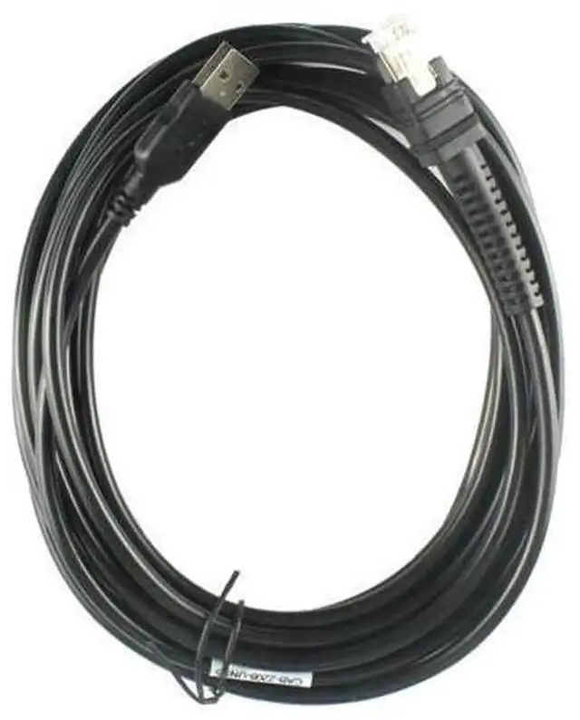 Main image of 5M Straight USB Data Cable RJ50 10P10C Barcode Scanner Replacement Cord, Compatible with Zebra Ultra-Rugged Scanner LI3608 LI3678 DS3608 DS3678, Stable Data & Power Transmission for Warehouse POS Inve