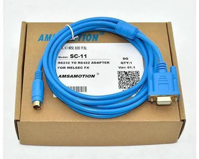 Main image of SC-11 PLC Programming Data Cable Compatible with Mitsubishi FX Series PLC, Serial Port Download Communication Cord for Mitsubishi FX1S FX1N FX2N FX3U Industrial Controller Programming Upload & Downloa