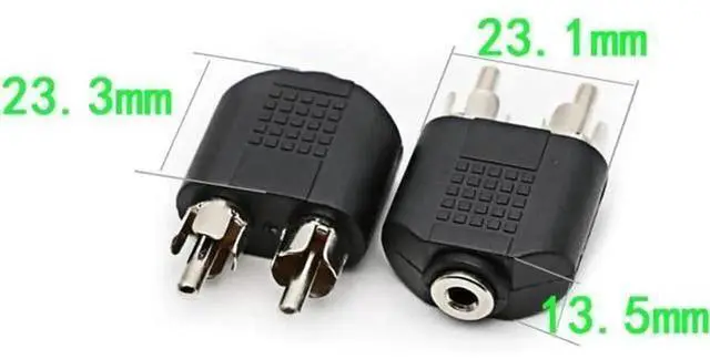 Alt view image 3 of 5 - 4 Pack 3.5mm Stereo Female to Dual 2 RCA Male Audio Adapter Cable, Nickel Plated Aux to RCA Converter Cord Compatible with Apple Samsung Huawei Laptops, Edifier JBL Speakers, Sony LG TV, Amplifier for