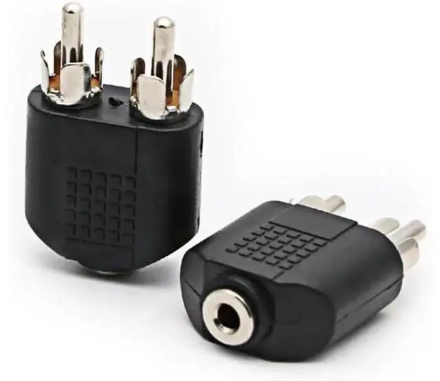 Alt view image 2 of 5 - 4 Pack 3.5mm Stereo Female to Dual 2 RCA Male Audio Adapter Cable, Nickel Plated Aux to RCA Converter Cord Compatible with Apple Samsung Huawei Laptops, Edifier JBL Speakers, Sony LG TV, Amplifier for