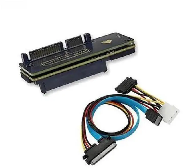 Main image of SATA 3.0 to SAS Hard Drive Riser Expansion Card, 22Pin SATA to 29Pin SAS Converter Adapter 6Gbps for Data Recovery, Comes with SATA Cable, Compatible with 2.5 Inch & 3.5 Inch SAS HDD for Desktop PC