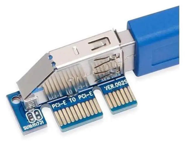 Alt view image 5 of 6 - PCIe x1 to Dual PCIe x4 Riser Extension Cable, PCI-E 1X to Double 4X Slot Expansion Cord, Stable Signal Transfer Wire Compatible with Intel AMD Motherboard Network Card, Capture Card, Sound Card for D