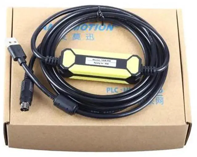 Main image of USB-HW PLC Programming Data Cable, USB to 4Pin Round RS232 Communication Download Cord Exclusively Compatible with HaiWell E S H C T Series PLC Controllers, for Program Upload Download Online Monitori